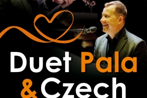 Plakat zapraszający na wydarzenie - koncert duetu Pala & Czech