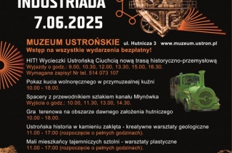 Plakat zapraszający na Industriadę w Ustroniu