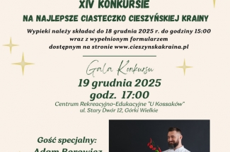 Plakat - konkurs na Najlepsze Ciasteczko Cieszyńskiej Krainy